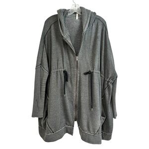 Free People Oversized Gray Hoodie Size X-Small / Small